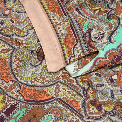 Vintage Multi Long Stole Pure Woolen Scarf Tie-Dye Printed Dupatta Infinity Scarves Sarong Wrap Veil Woman Hijab Shawl Craft