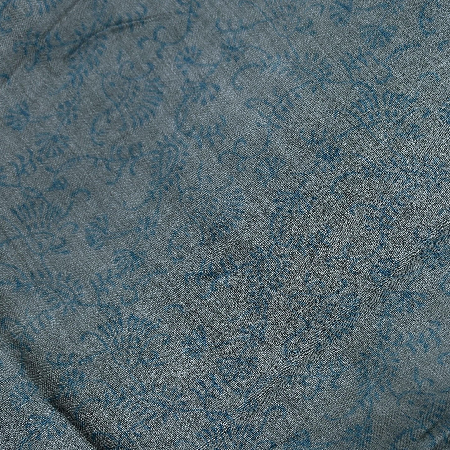 Indian Vintage Gray Long Stole Pure Woolen Scarf Dupatta Infinity Scarves Printed Sarong Wrap Craft Fabric Veil Hijab Shawl