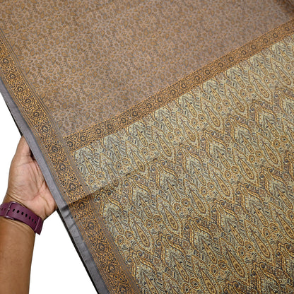 Indian Vintage Sari Dusty Purple Heavy Pure Satin Silk Hand Woven Tanchoi Sarees Ethnic Wear 5Yd Paisley Craft Fabric Dress Making Crafting