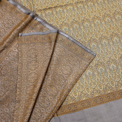 Indian Vintage Sari Dusty Purple Heavy Pure Satin Silk Hand Woven Tanchoi Sarees Ethnic Wear 5Yd Paisley Craft Fabric Dress Making Crafting