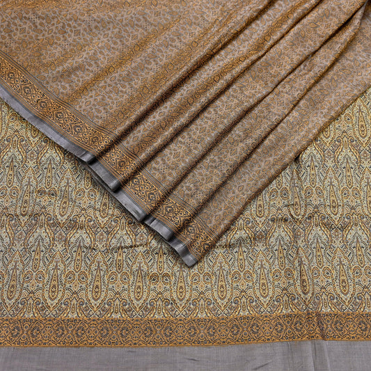 Indian Vintage Sari Dusty Purple Heavy Pure Satin Silk Hand Woven Tanchoi Sarees Ethnic Wear 5Yd Paisley Craft Fabric Dress Making Crafting