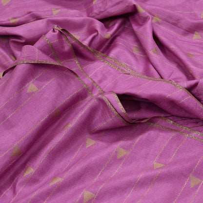 Indian Vintage Saree Pink Pure Woolen Woven Printed Sari Soft Warm Fabric 5Yard Floral Woven Zari Border Fringes
