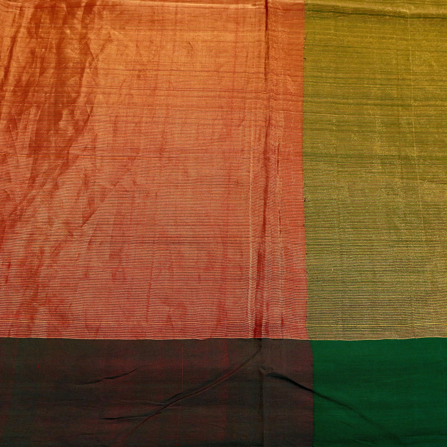 Indian Vintage Heavy Green & Maoon Woven Kanjivaram Saree 100% Pure Silk Sari Zari 5Yard Paisley Dress making Crafting Quilting Upcycle