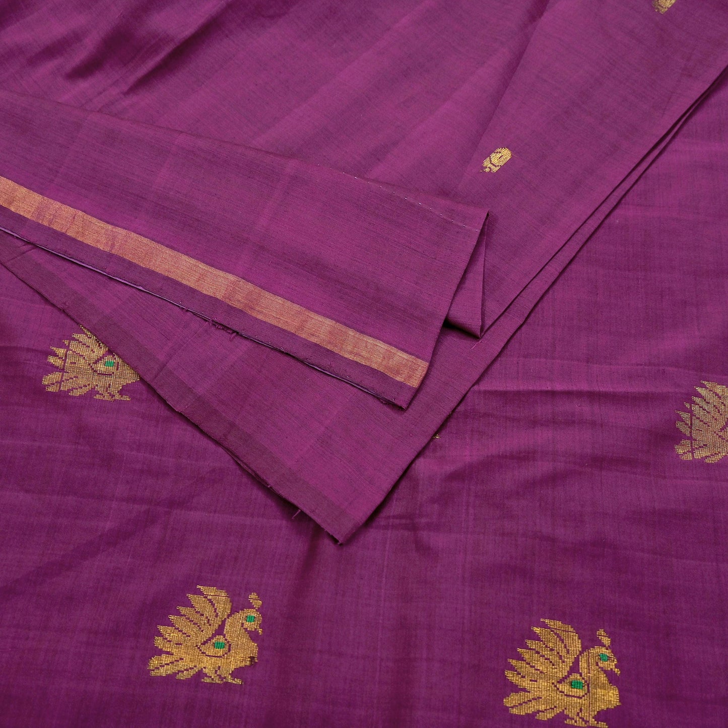 Indian Vintage Purple Sarees Hand Embroidered Sari 100% Pure Silk Craft Fabric 5yd Soft Zari Dress making wedding sarees