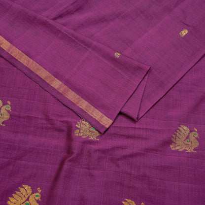 Indian Vintage Purple Sarees Hand Embroidered Sari 100% Pure Silk Craft Fabric 5yd Soft Zari Dress making wedding sarees