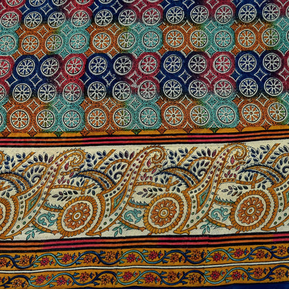 Indian Women Vintage Multi Sarees 100% Pure Georgette Silk Printed Sari Sewing 5yd Soft Craft Floral Design Wrap Boho Dress Making