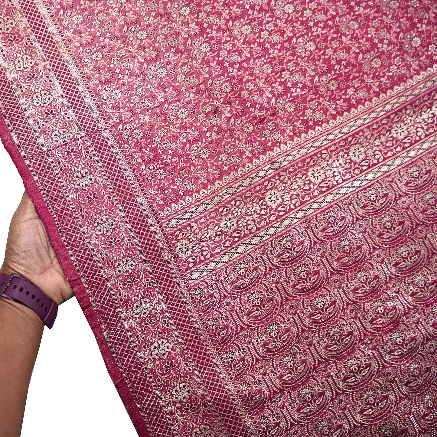 Indian Vintage Sari Wine Heavy Wedding Pure Satin Silk Woven Banarasi Tanchoi Saree 5Yd Ethnic Craft Fabric Upcycle Bridal Heavy Sarees