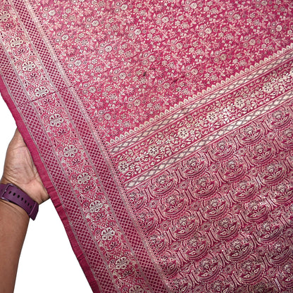 Indian Vintage Sari Wine Heavy Wedding Pure Satin Silk Woven Banarasi Tanchoi Saree 5Yd Ethnic Craft Fabric Upcycle Bridal Heavy Sarees