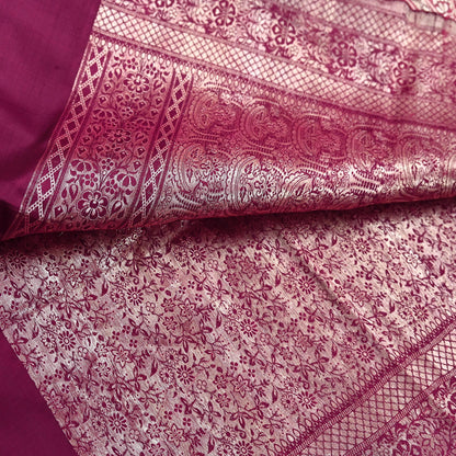 Indian Vintage Sari Wine Heavy Wedding Pure Satin Silk Woven Banarasi Tanchoi Saree 5Yd Ethnic Craft Fabric Upcycle Bridal Heavy Sarees