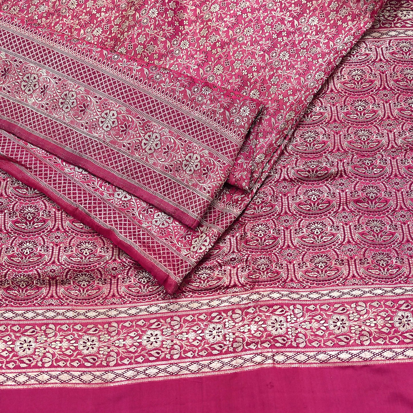 Indian Vintage Sari Wine Heavy Wedding Pure Satin Silk Woven Banarasi Tanchoi Saree 5Yd Ethnic Craft Fabric Upcycle Bridal Heavy Sarees