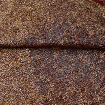 Indian Vintage Heavy Wedding Maroon Dupatta Net Mesh Long Stole Hand Embroidered Scarves Golden Zardozi Zari Sequins Dridal Veil Hijab