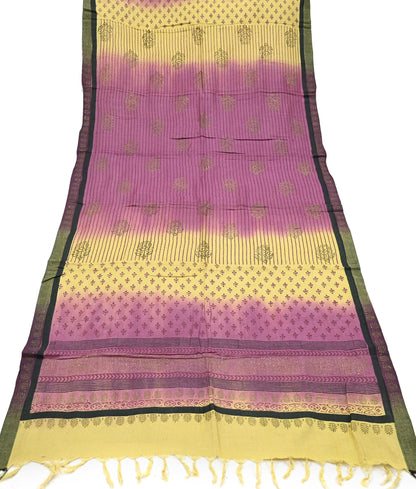 Vintage Indian Maroon & yellow Long Stole Woolen Scarf Dupatta Infinity Scarves Painted Sarong Wrap Craft Fabric Veil Woman Hijab Shawl