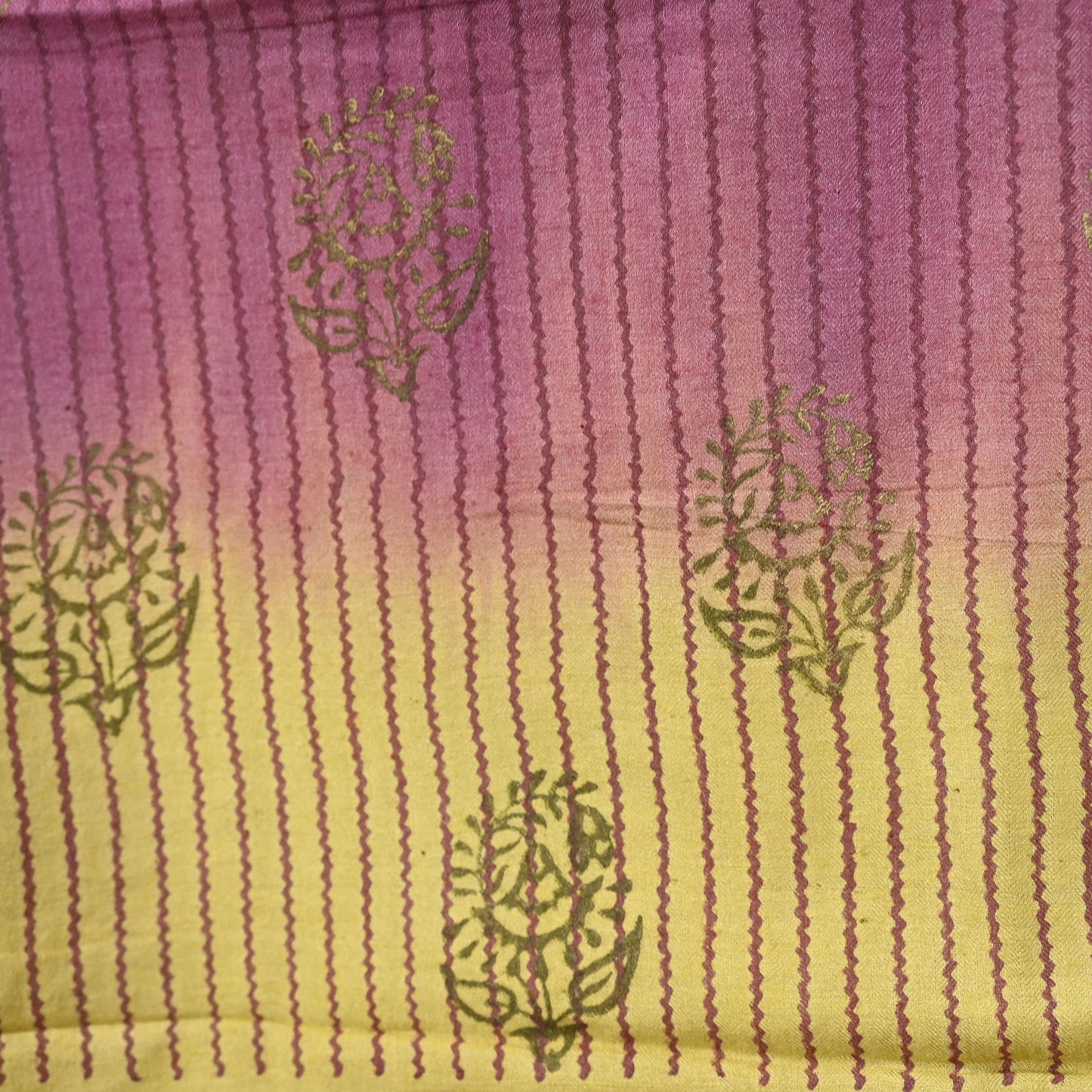 Vintage Indian Maroon & yellow Long Stole Woolen Scarf Dupatta Infinity Scarves Painted Sarong Wrap Craft Fabric Veil Woman Hijab Shawl