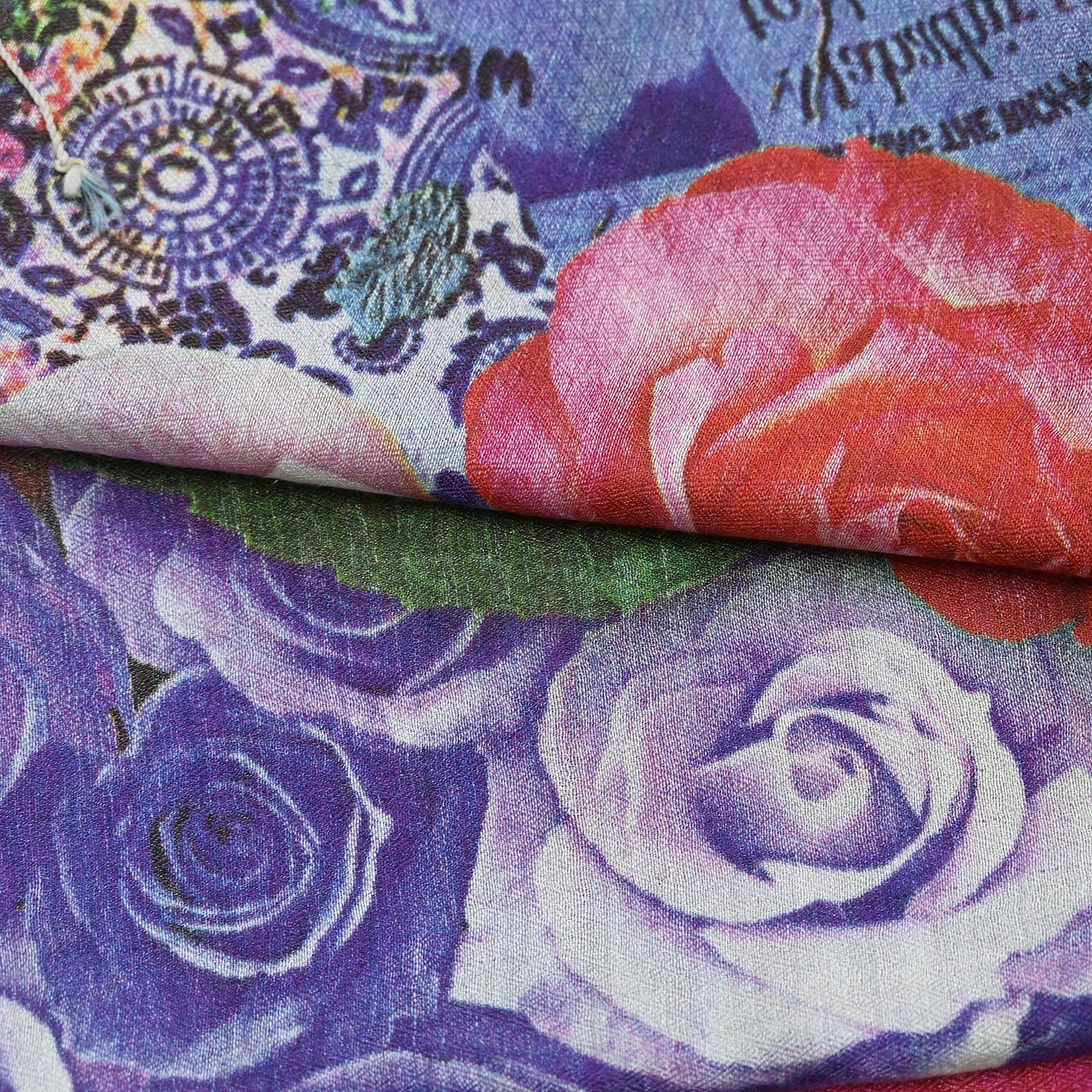 Vintage Long Stole Woolen Scarf Printed Dupatta Infinity Scarves Sarong Wrap Veil Woman Hijab Shawl Craft Fabric