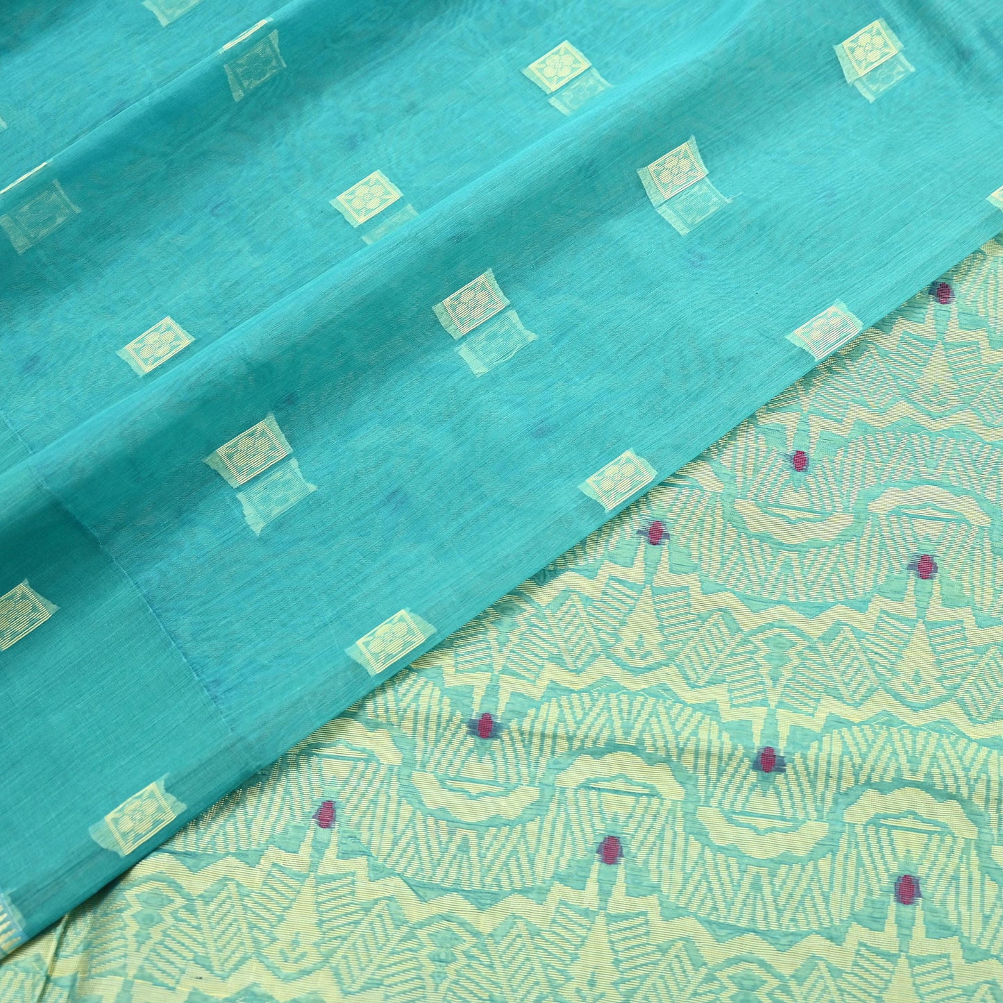 Indian Vintage Sari Green Pure Cotton Hand Woven Sarees Craft Fabric 5yd Ethnic Crafting Quilting Dress Making Quilting Upcycle