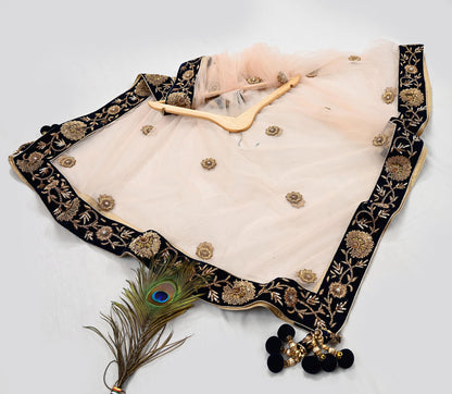 Indian Vintage Heavy Dupatta Blue Net Long Stole Hand Embroidered By Designer Sabyasachi Scarves Zardozi Bridal Veil