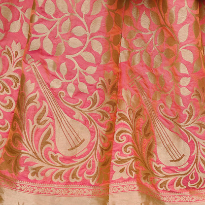 Indian Heavy Party wear Peach Net Hand Embroidered Lehenga/Skirt Designer By Anamika Khanna Bridal Wear Zardozi/ Dabka Bollywood skirt