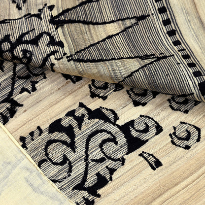 Indian Vintage Beige Saree Pure Khadi Silk Handloom Embroidered  Sari Craft Fabric 5yd Ethnic Wear Border Dress making Upcycle with Blouse