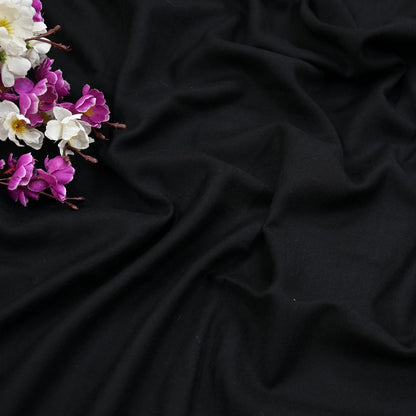 Indian Vintage Black Shawl Pure Woolen Handmade Suzani Long Throw Stole Warm Stole Floral Design Soft Soft Cozy