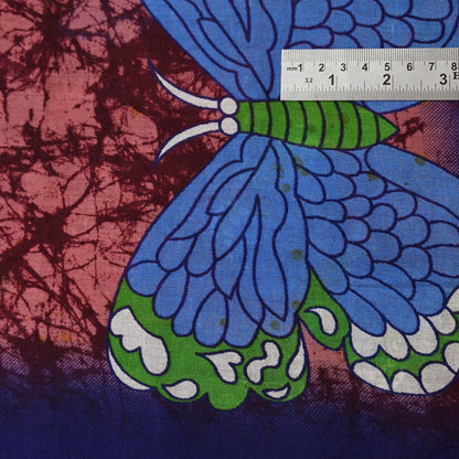 Indian Vintage Sari Maroon & Brown Printed Sarees Pure Cotton Craft Fabric Soft 5Yd Sewing Sarong Wrap Boho Floral Dress making Quilting