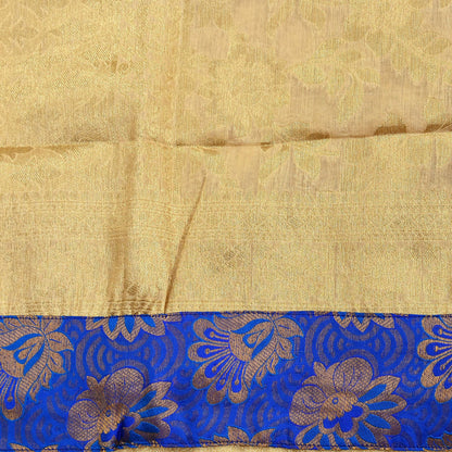 Indian Vintage Heavy Golden Beige Dupatta Pure Silk Long Stole Hand Woven Banarasi Veil Scarves Zari Stole Ethnic Wear Bridal Hijab