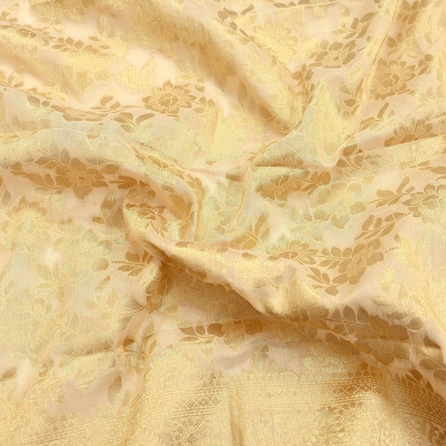 Indian Vintage Heavy Golden Beige Dupatta Pure Silk Long Stole Hand Woven Banarasi Veil Scarves Zari Stole Ethnic Wear Bridal Hijab