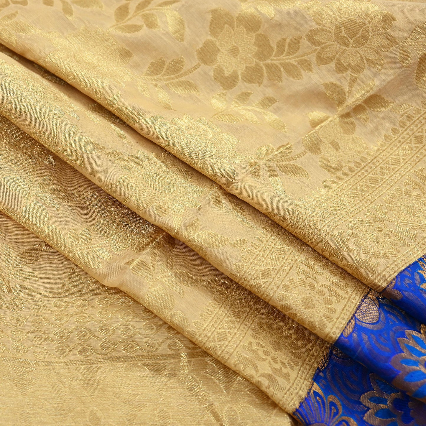 Indian Vintage Heavy Golden Beige Dupatta Pure Silk Long Stole Hand Woven Banarasi Veil Scarves Zari Stole Ethnic Wear Bridal Hijab