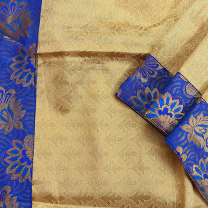 Indian Vintage Heavy Golden Beige Dupatta Pure Silk Long Stole Hand Woven Banarasi Veil Scarves Zari Stole Ethnic Wear Bridal Hijab