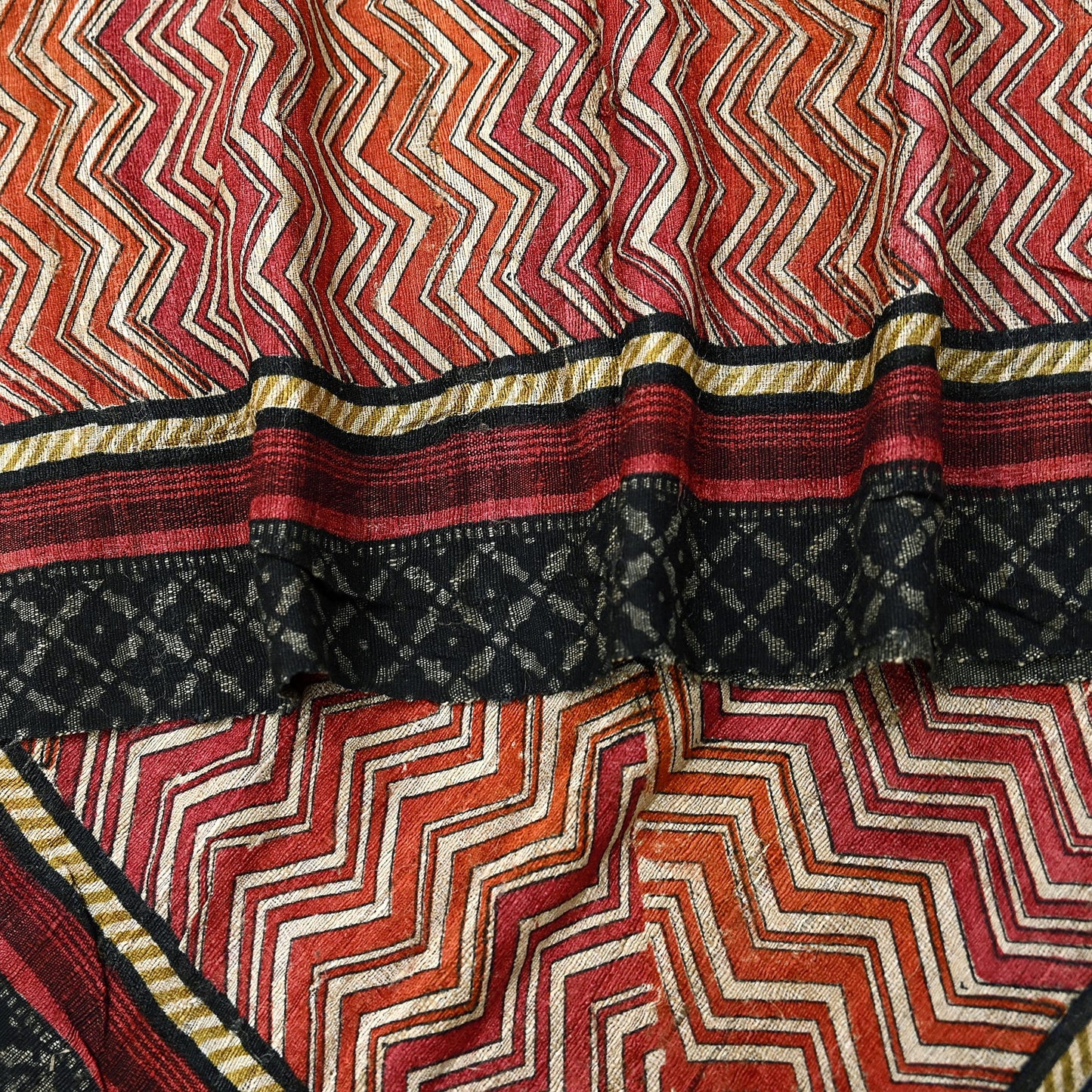 Indian Vintage Beige Dupatta Long Stole 100% Pure Khadi Silk Hand Woven/ Printed Scarves Veil Scarf Wrap Hippie Fringes