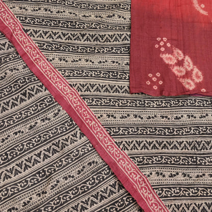 Indian Vintage Multi Saree Pure Khadi Silk Handloom Printed Sari Fabric 5yd Ethnic Wear Sari Floral Designs Dress making Crafting