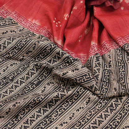 Indian Vintage Multi Saree Pure Khadi Silk Handloom Printed Sari Fabric 5yd Ethnic Wear Sari Floral Designs Dress making Crafting