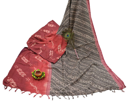 Indian Vintage Multi Saree Pure Khadi Silk Handloom Printed Sari Fabric 5yd Ethnic Wear Sari Floral Designs Dress making Crafting