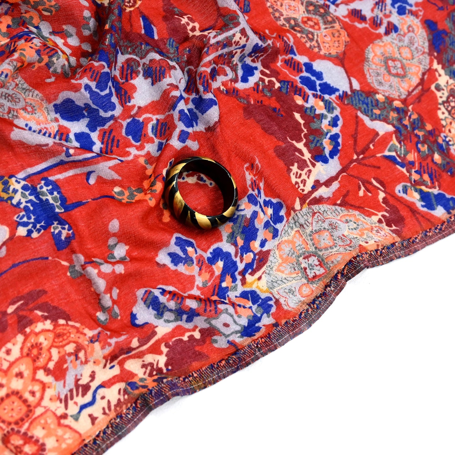 Indian Vintage Multi Pure Woolen Shawl Handmade Woven Work Long Throw Stole Warm Abstract Design Soft