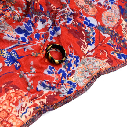 Indian Vintage Multi Pure Woolen Shawl Handmade Woven Work Long Throw Stole Warm Abstract Design Soft