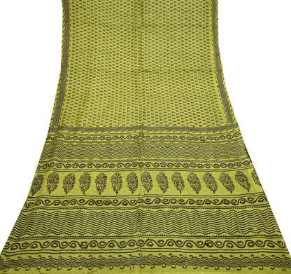 Indian Vintage Green Sari Pure Silk Hand Embroidered Sarees 5Yd Craft Fabric Sewing soft Quilting Crafting Upcycle Ethnic Bollywood sarees