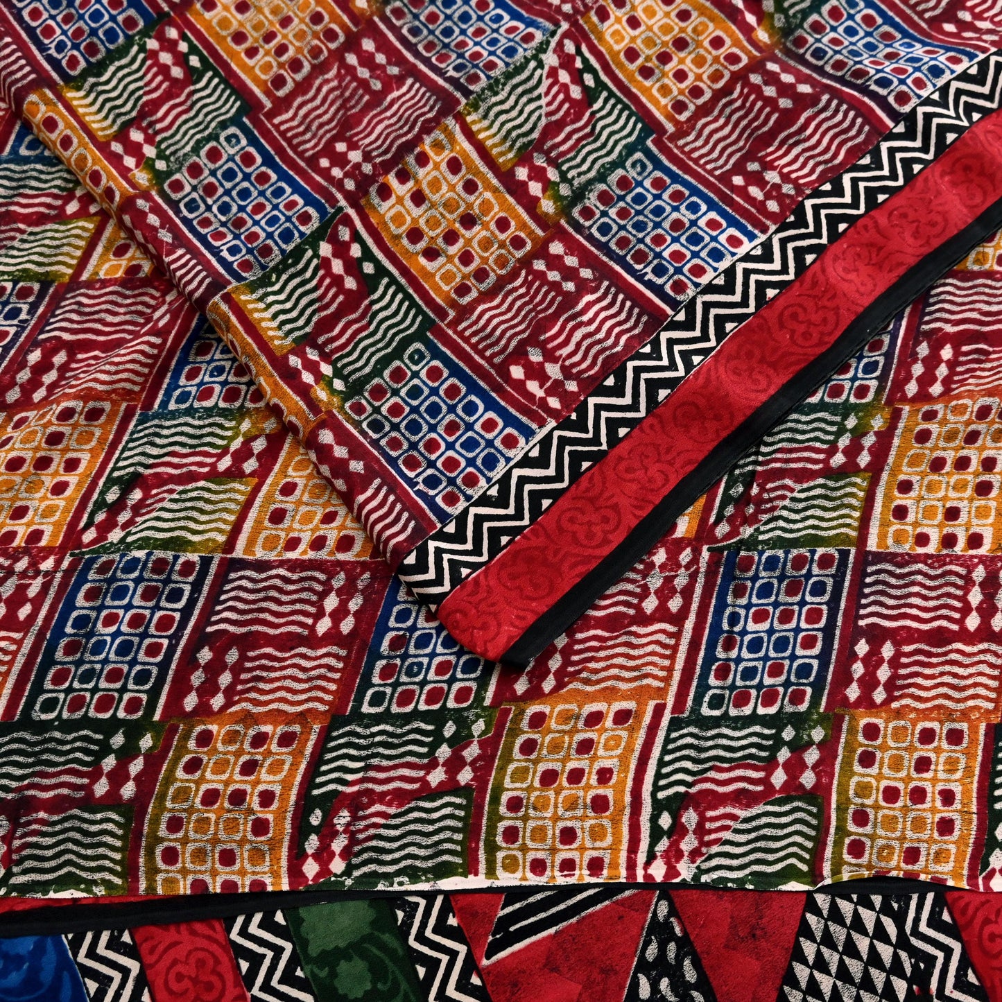 Indian Vintage Sari Multi Pure Crepe Silk Printed Saree 5yard Sewing Ethnic Wrap Craft Fabric Dressmaking Crafting Upcycle Quilting
