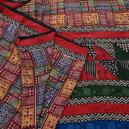 Indian Vintage Sari Multi Pure Crepe Silk Printed Saree 5yard Sewing Ethnic Wrap Craft Fabric Dressmaking Crafting Upcycle Quilting