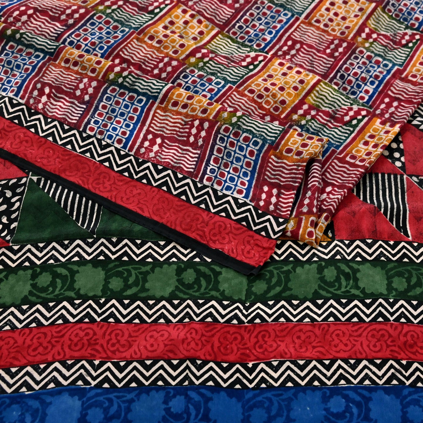 Indian Vintage Sari Multi Pure Crepe Silk Printed Saree 5yard Sewing Ethnic Wrap Craft Fabric Dressmaking Crafting Upcycle Quilting