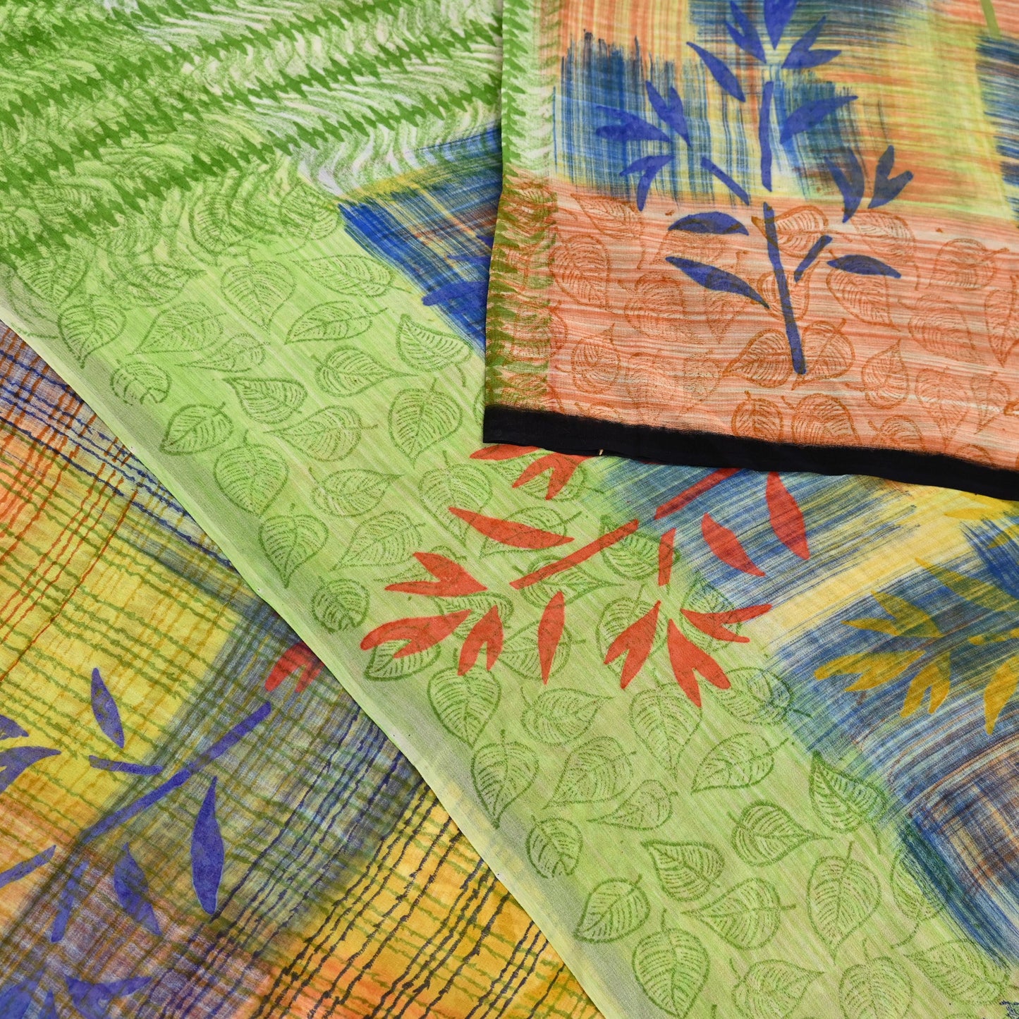 Indian Women Vintage Multi Sarees 100% Pure Georgette Silk Printed Sari Sewing 6yd Soft Craft Floral Design Wrap Boho Dress Making