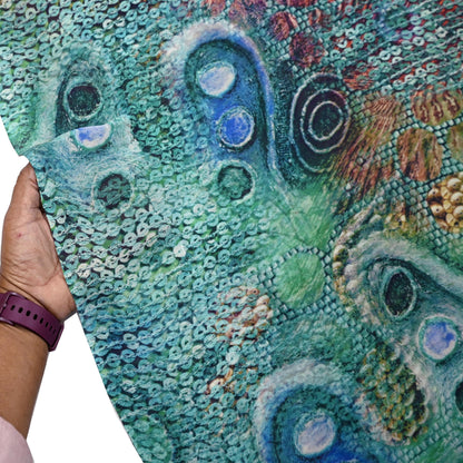 Vintage Sari Multi Blend Georgette Digital Printed Saree Sewing 6yd Craft Soft Floral Crafting Dress Making Quilting Upcycle