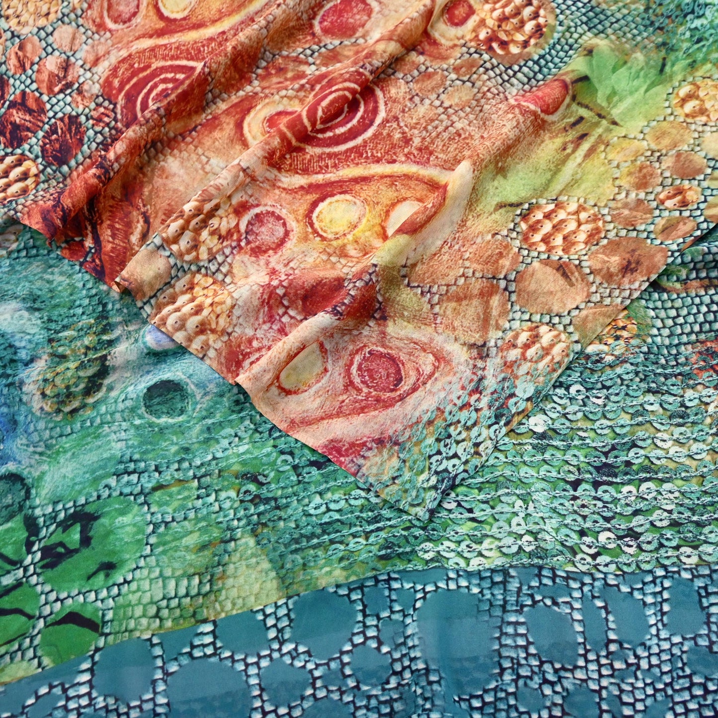 Vintage Sari Multi Blend Georgette Digital Printed Saree Sewing 6yd Craft Soft Floral Crafting Dress Making Quilting Upcycle