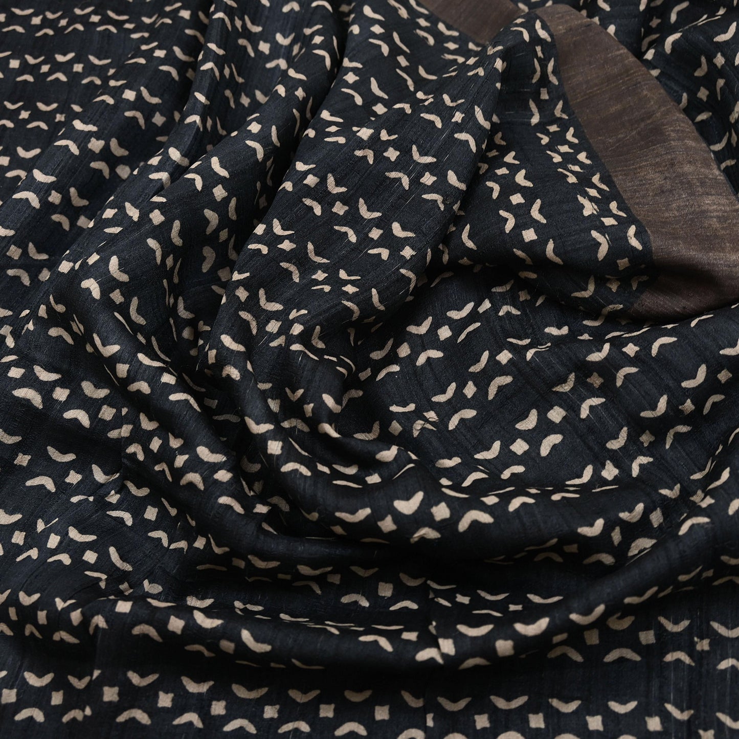 Indian Vintage Heavy Sari Maroon & Black Pure Khadi Silk Handloom Saree Craft Fabric 5yd Ethnic Wear Dress making For Crafting Quilting