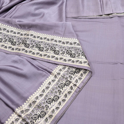 Indian Vintage Sari Gray Heavy Pure Satin Silk  Woven Banarasi Sarees Zari 5Yd Craft Fabric Dress making Crafting Ethnic Quilting Upcycle