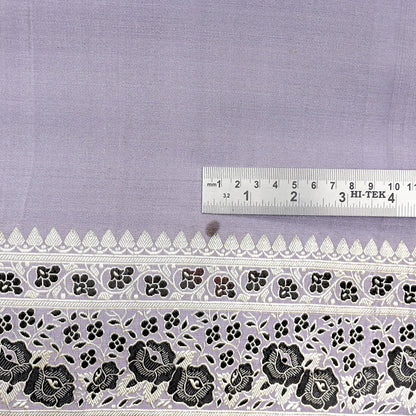 Indian Vintage Sari Gray Heavy Pure Satin Silk  Woven Banarasi Sarees Zari 5Yd Craft Fabric Dress making Crafting Ethnic Quilting Upcycle