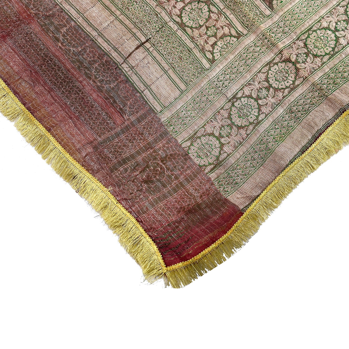 Indian Vintage Heavy Wedding Maroon Dupatta Pure Organza Silk Stole Hand woven Banarasi Scarves Zari Bridal Veil Wrap Hijab