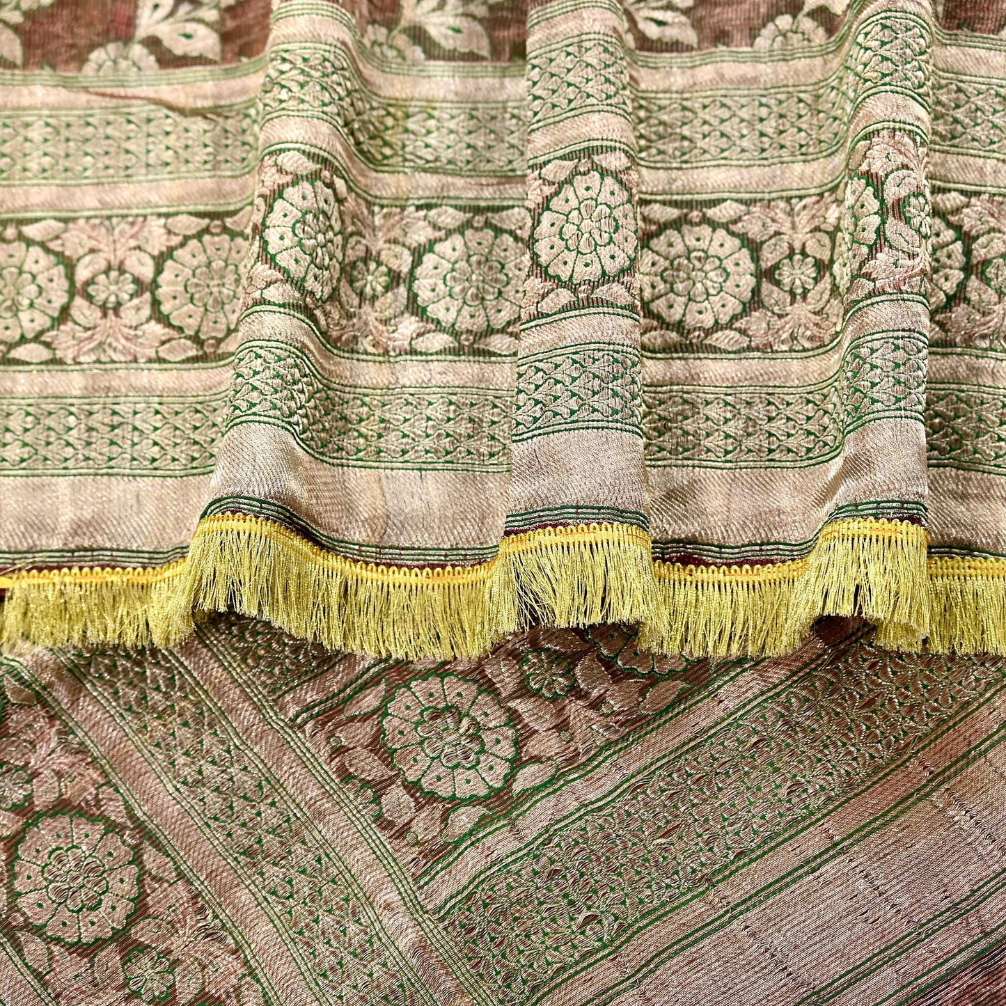 Indian Vintage Heavy Wedding Maroon Dupatta Pure Organza Silk Stole Hand woven Banarasi Scarves Zari Bridal Veil Wrap Hijab