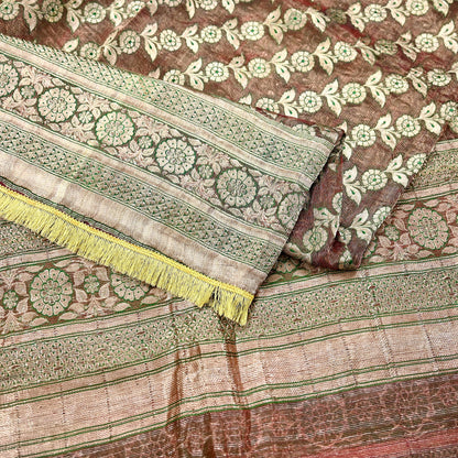 Indian Vintage Heavy Wedding Maroon Dupatta Pure Organza Silk Stole Hand woven Banarasi Scarves Zari Bridal Veil Wrap Hijab