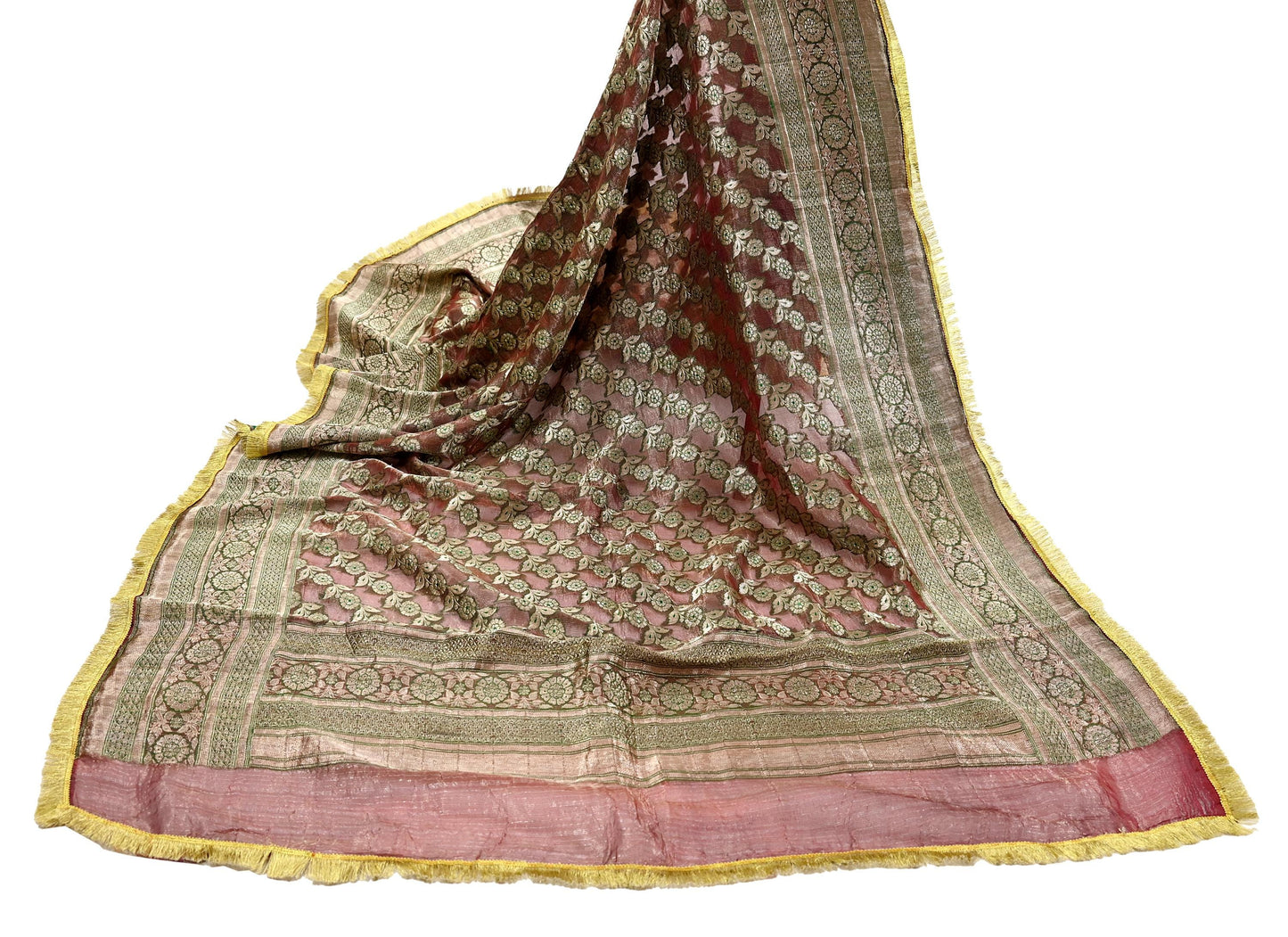 Indian Vintage Heavy Wedding Maroon Dupatta Pure Organza Silk Stole Hand woven Banarasi Scarves Zari Bridal Veil Wrap Hijab