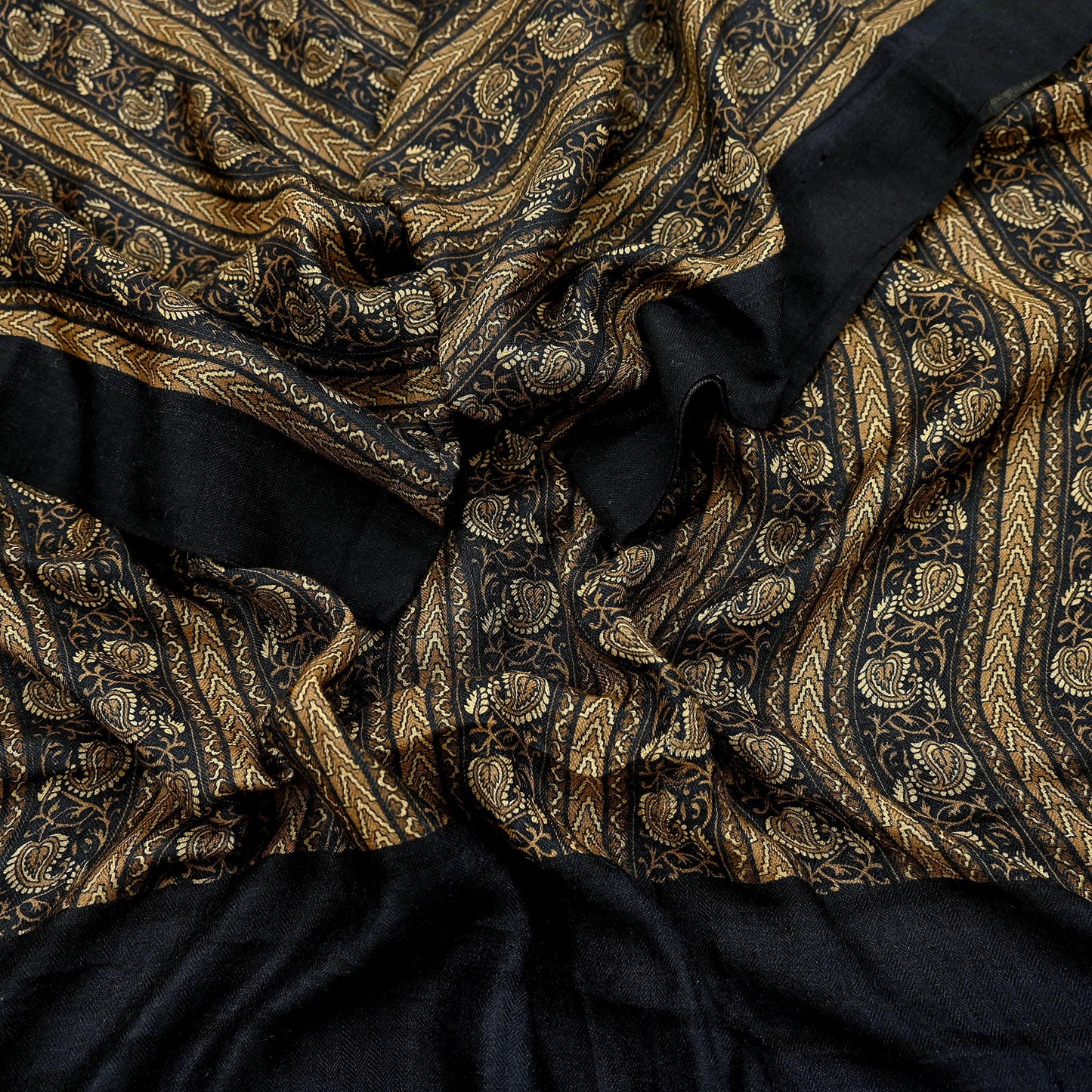 Vintage Long Stole Pure Woolen Scarf Printed Dupatta Infinity Scarves Sarong Wrap Veil Woman Hijab Shawl Craft Fabric