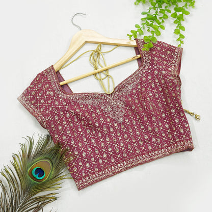 Indian Pre-owned Onion Pink Pure Georgette Silk Hand Embroidered Ritu Kumar Designer Lehenga 3pcs Set Ethnic Bollywood Party Wear